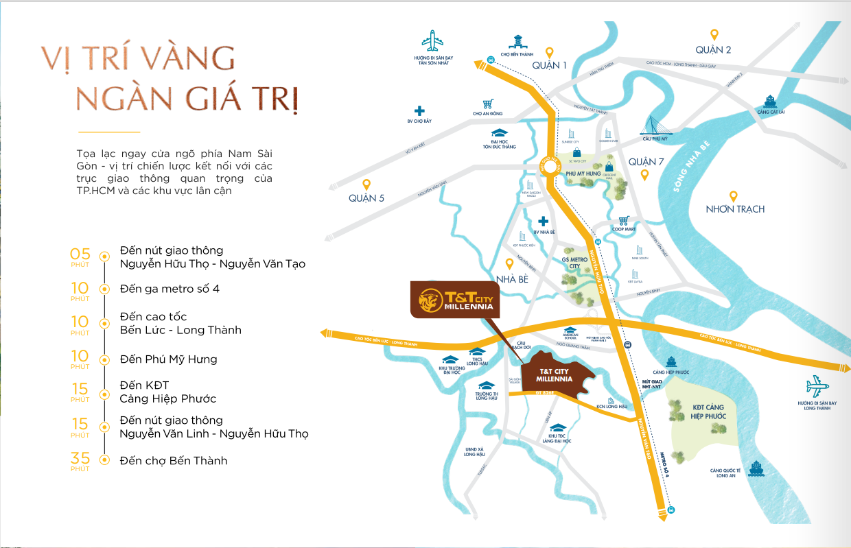 vị trí T&T City Millennia